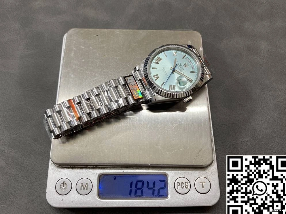 Trendy Steel M228236-0012 Date Day Blue Factory QF Tungsten v5 Rolex 979 Dial 0705